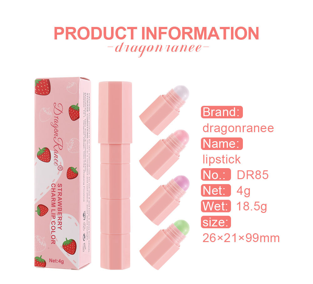 Description Picture 3 of item4-In-1 Pink Lip Balm Lipstick For Women, Color Changing Moisturizing And Non-Fading Lip Gloss, Daily Natural Makeup Cosmetics