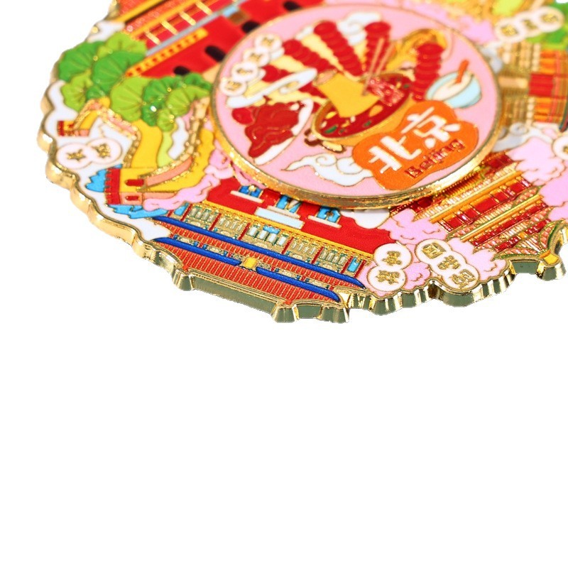 北京旋转冰箱贴景区热卖旅行纪念品金属冰箱贴故宫定 制文创|undefined