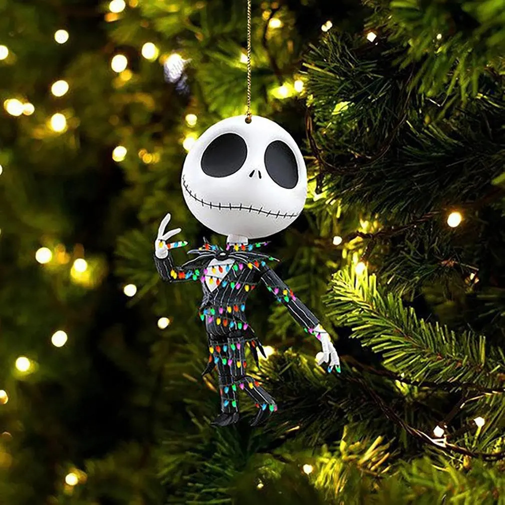 Decoración del árbol de Navidad transfronteriza película de terror plano Haning decoración de Halloween decoración colgante espejo retrovisor de automóvil