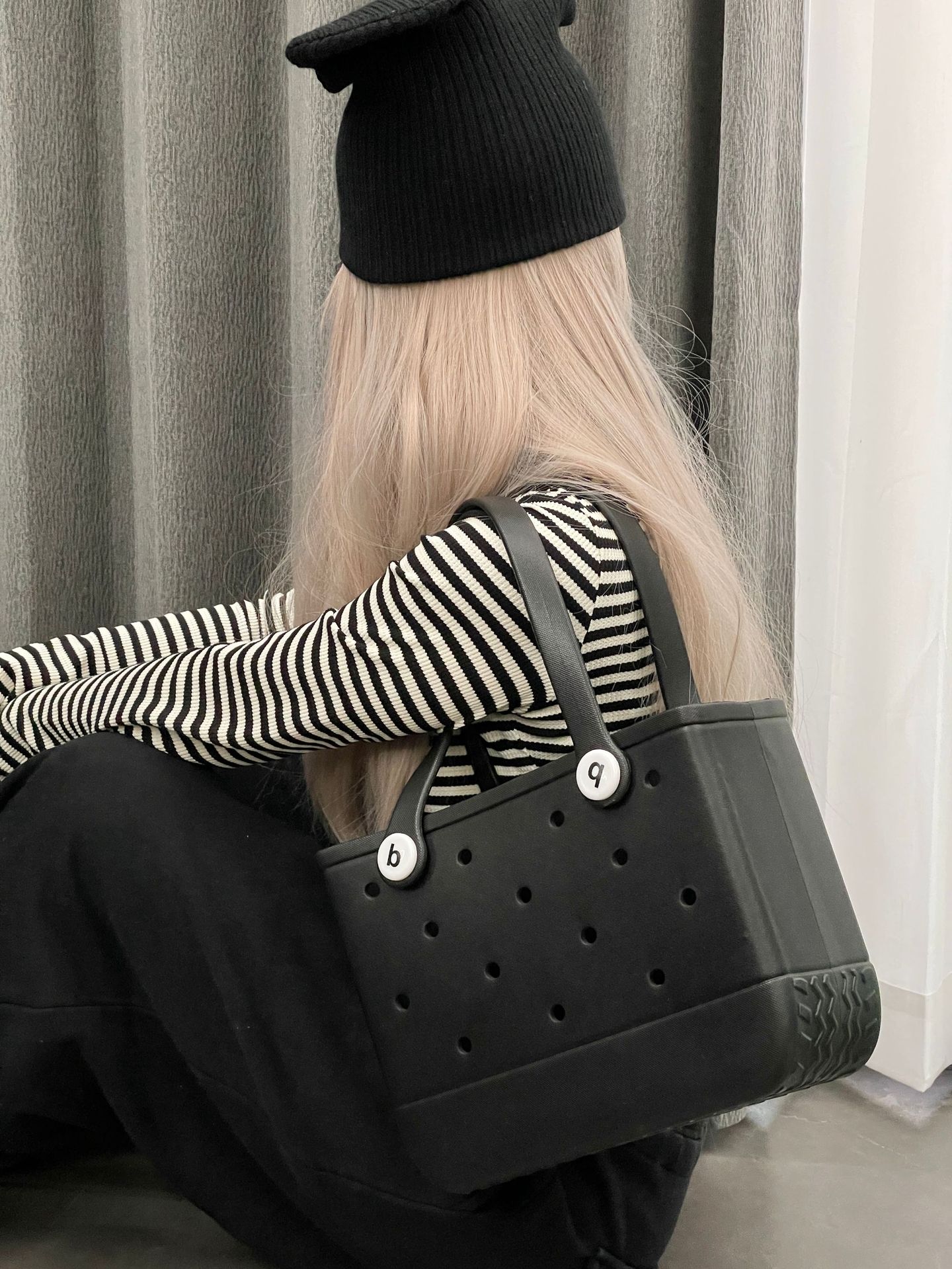 840g Weight Open Closure Type Double Handle Strap Type Tote Bag Bags Type Casual Occasion EVA Material Solid Color Pattern Spring&Summer Season Women's Gender Streetwear Style Square Shape Medium Size Women's Medium EVA Solid Color Streetwear Square Open Tote Bag 18