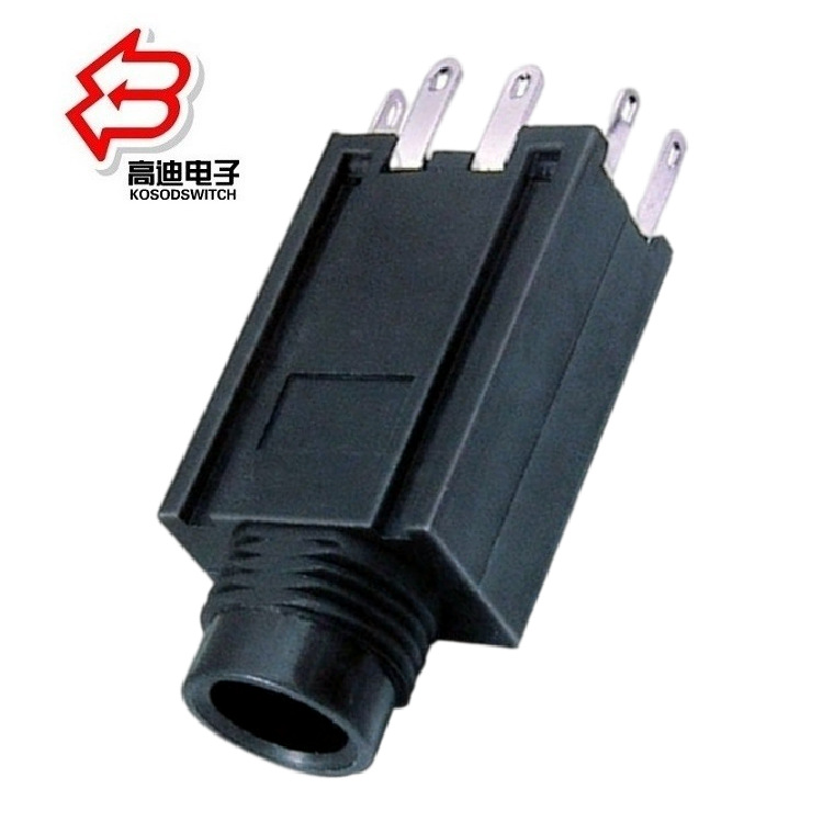 双声道6.35耳机插口 6.35立体声耳机插座 立体声6.35音频插座立式