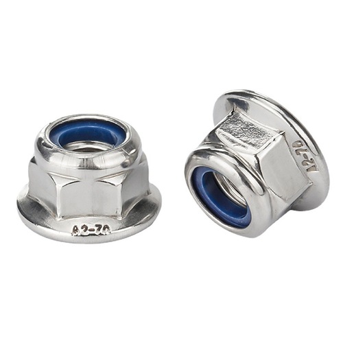 304316 stainless steel nylon flange anti-loosening self-locking nut flange nylon locking nut custom special-shaped nut