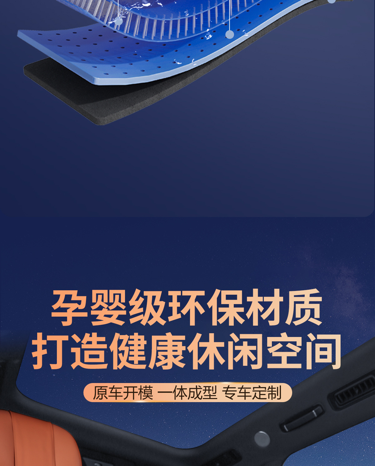 Car floor mats for AITO M9, TPE, double layer