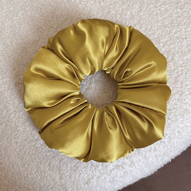 绵绵泡芙枕头大肠发圈女高级感充气棉缎面头绳扎丸子头发绳发饰|undefined
