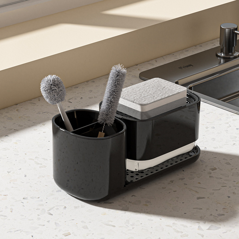 Push-tipo hogar automático líquido caja de escritorio desinfectante de manos caja de almacenamiento de baño encimera toallero caja de jabón creativo