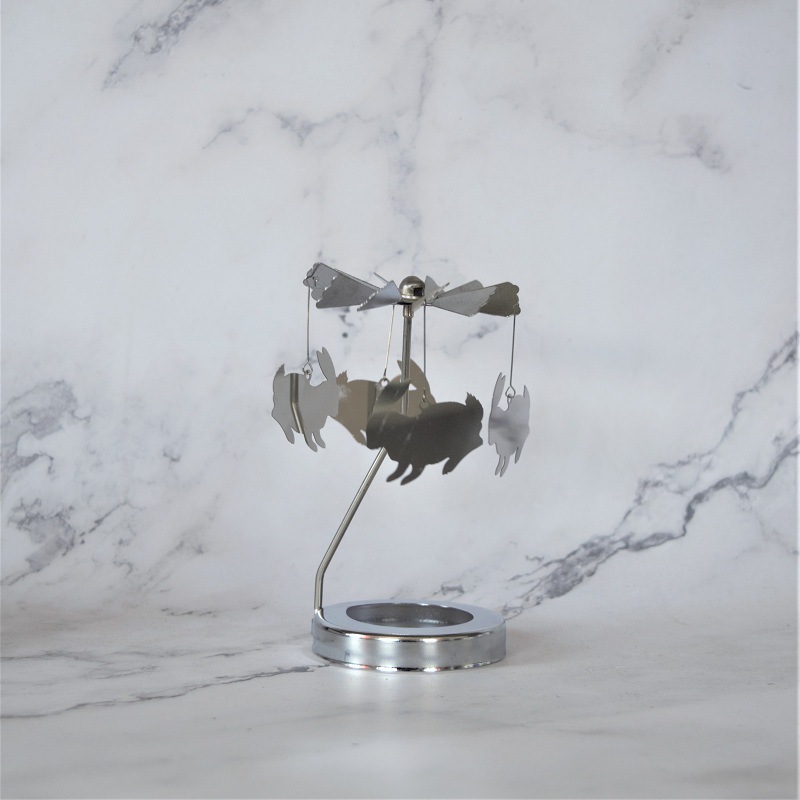 Profesional INS Amazon fabricante romántica aromaterapia vela de vidrio cubierta inteligente giratoria de acero inoxidable candelabro linterna