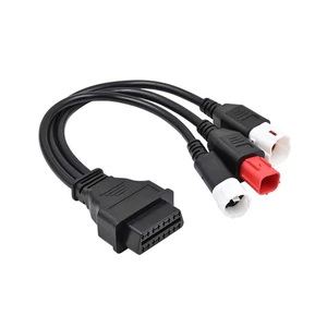 Yamaha 3+4Pin+6Pin Honda OBD 16Pin Motosiklet Adapter Kabeli
