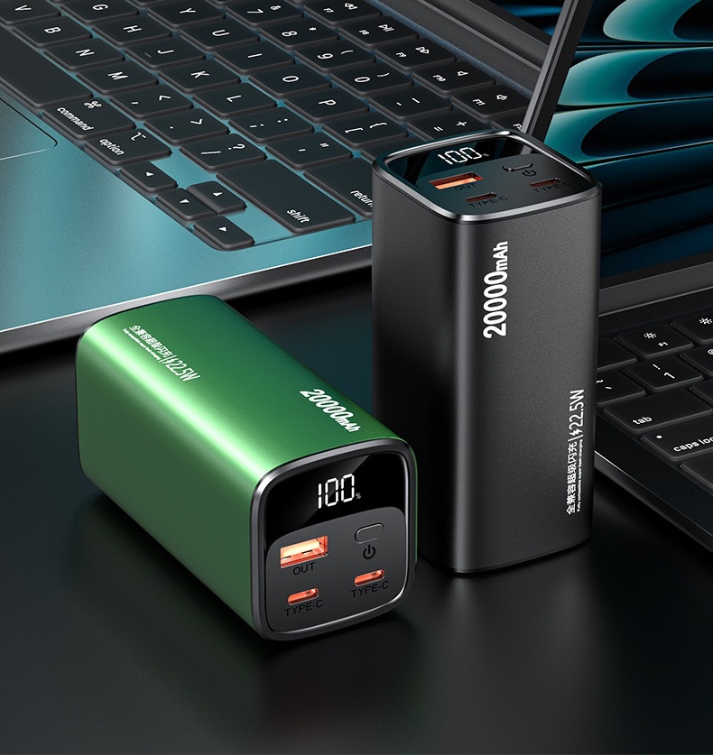 Toptan Çapraz Sınır PD100W Süper Hızlı Şarj Alüminyum 20000mAh Mega Kapasiteli Taşınabilir Şarj Cihazı