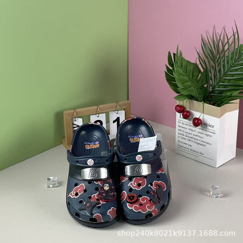 Summer New Cors Naruto Ninja Uchiha Itachi Fashion Outdoor Clogs Sandals Factory Ready Stock