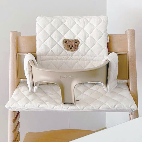 Ins Korean-style cartoon baby growth chair cushion suitable for children's dining chairs, back cushion for eating, anti-dirty chair cushion