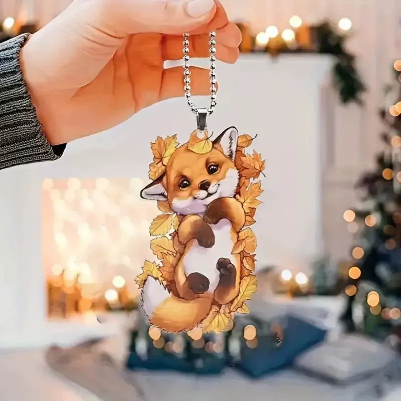 2d милая маленькая лиса акриловой подвеской трансграничный плоский автомобиль зеркало заднего вида новое украшение для домашнего праздника