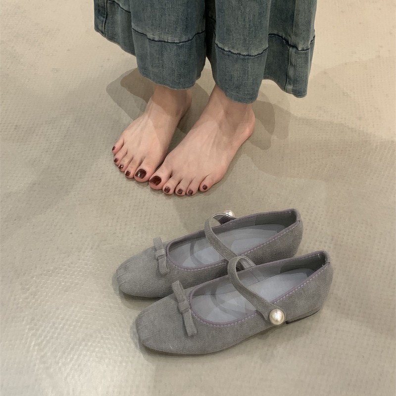 法式温柔晚晚风玛丽珍鞋女2025秋季新款蝴蝶结平底芭蕾舞浅口单鞋|undefined