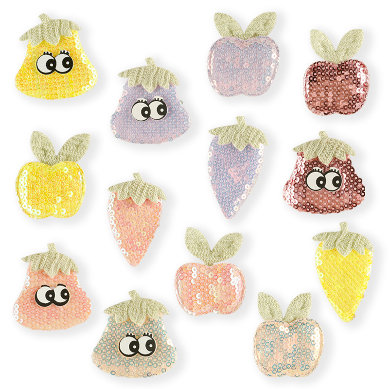 萱萱绣品卡通食玩配饰发夹配饰手工DIY服装辅料珠片绣补丁贴布贴