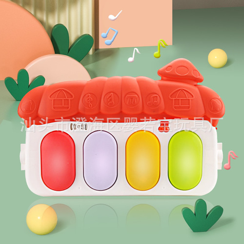 Baby Multifunctional Pedal Piano Music Fitness Trainer for 3-36 Month Babies, Music Crawling Fitness Stand Toy, Wholesale