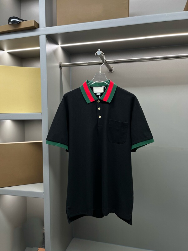 Ins Europe Station Summer New Pocket Embroidered Small Letter POLO Shirt Men's and Women's Business Commuter Pocket Short Sleeve T-Shirt