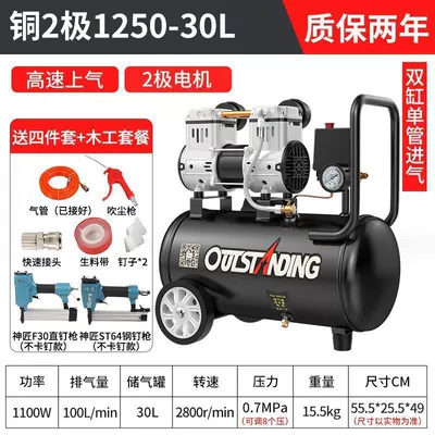 Otus Air Pump Small: Hava kompressorları - ii-motor-warranty-2-years-direct-replacement-no-repairs-ii-pure-copper-motor-1100w-30l-woodworking-package