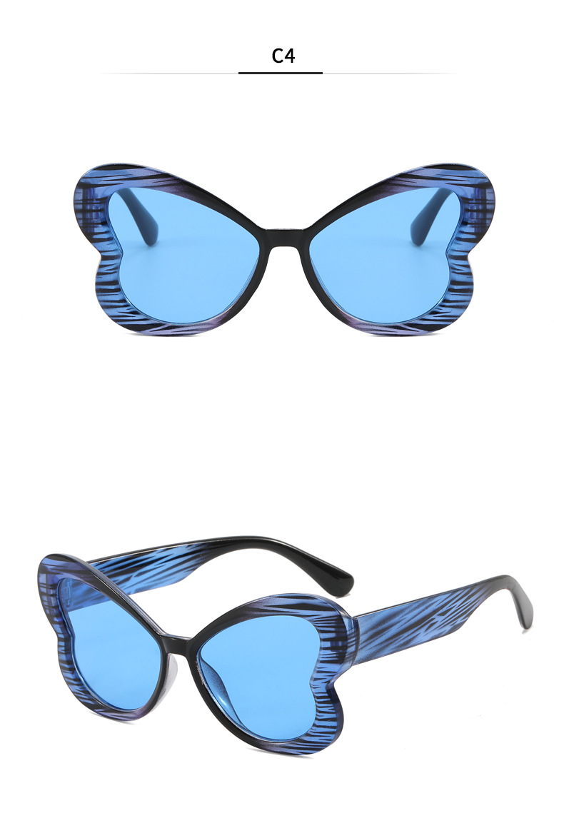 40g Weight Full Frame Glasses Structure Sunglasses Classification Ac, UV400 Protection Lens Material Butterfly Frame Glasses Style Daily, Street Occasion Butterfly Pattern Women's Gender Sweet, Streetwear Style Blue Color Sweet Streetwear Butterfly Ac UV400 Protection Butterfly Frame Full Frame Women's Sunglasses 8