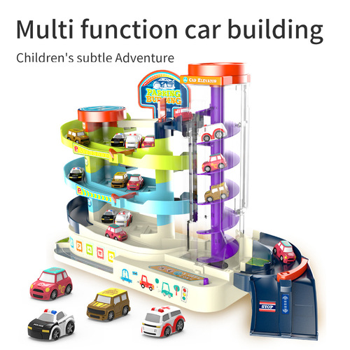 Children's Adventure Boy Toy Car Building Parking Lot Puzzle Brain Track Car 3 Years Old 4