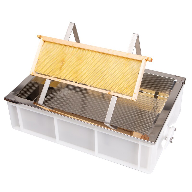 Cross-border hot beekeeping stainless steel cut honey deep dish cut honey 3 pieces suit storage box flow honey bucket box suit