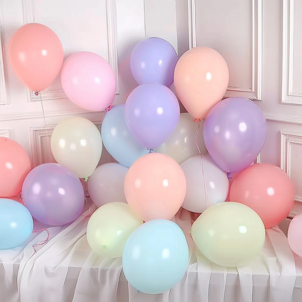 Balón de macarón para niños de cumpleaños al por mayor decoración escenario de diseño rosa una variedad de color globo grueso