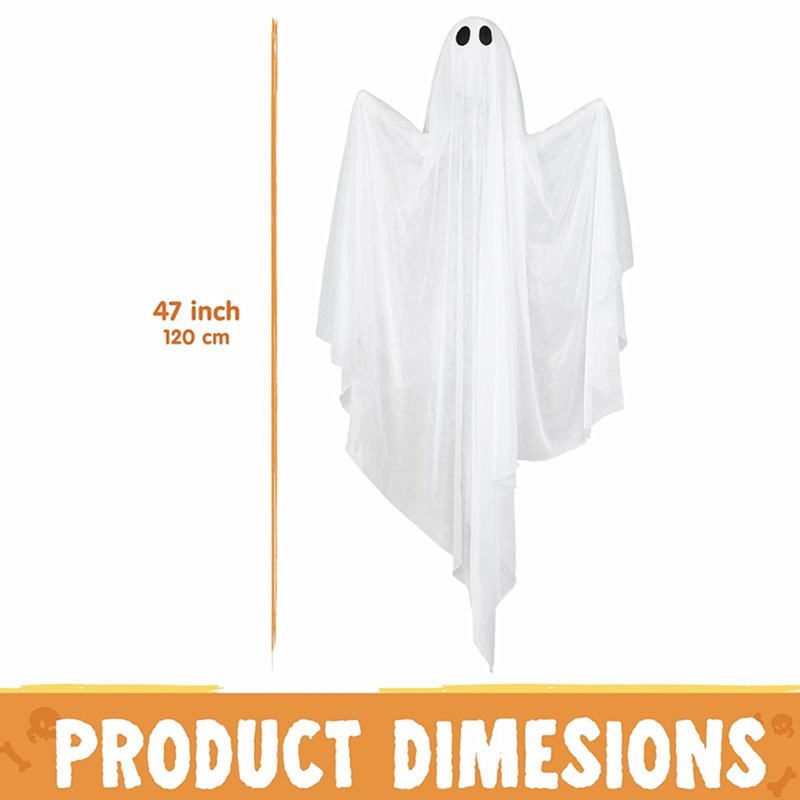 Adorno Colgante de Fantasma de Halloween LED de Plástico Luminoso para Jardín Exterior image 5