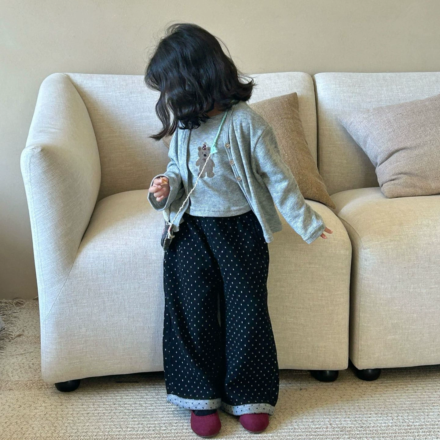 Autumn cute vest, cardigan, jacket, children's clothing, Korean style, with little bears