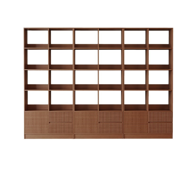 Estante de libros estante de almacenamiento sala de estar una pared completa estante de madera sólida mostrador de exhibición conjunto de armario de almacenamiento de niños