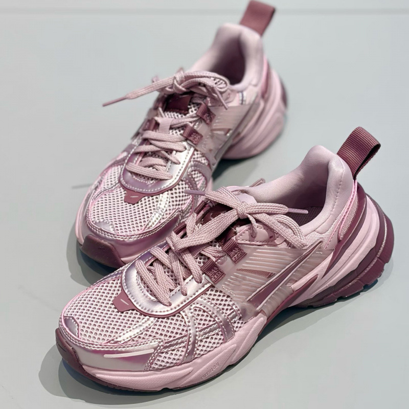 Pure original v2k mist purple dad shoes, spring/summer thick-soled, height-increasing, breathable running shoes, comfortable for couples, suitable for everyday wear, shopping, and casual outings