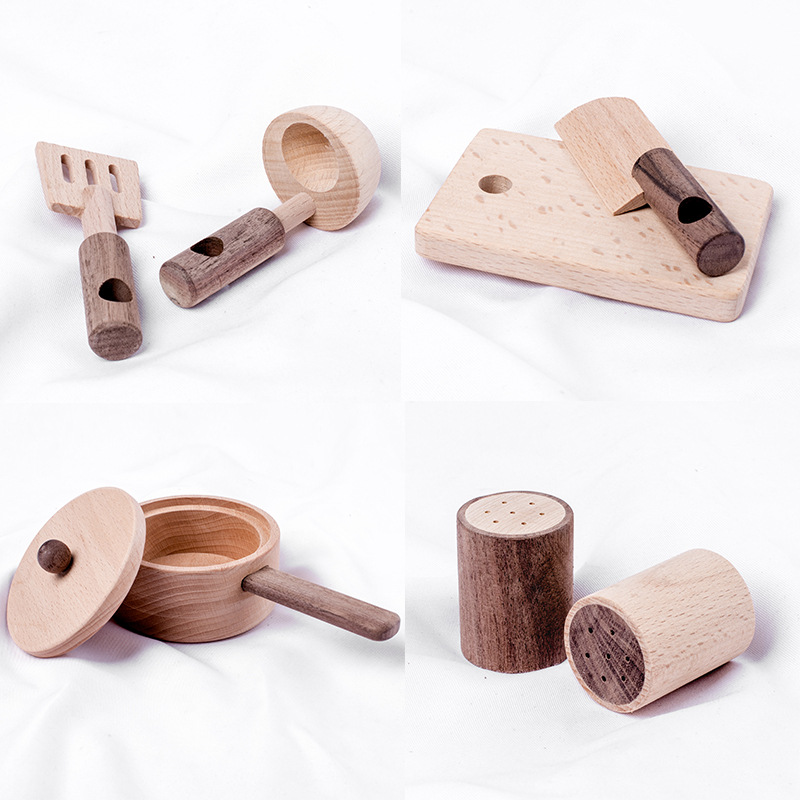 Niñas de educación temprana para niños de madera cocinando y jugando casa imitación de madera pequeño traje de cocina nube y fábrica de juguetes al por mayor