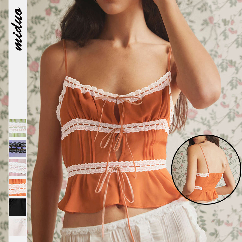 design-sensitive-mesh-lace-patchwork-summer-y2k-strap-bm-suspender-european-and-american-contrasting-color-fresh-style-pure-desire-top-for-women