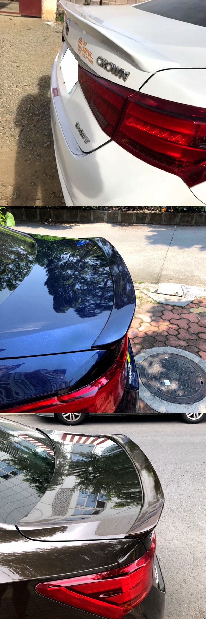 Suitable for 2015-2018 Toyota Crown Rear Wing 14Th Generation Crown Modification Special Punch-Free Horizontal Tail Press
