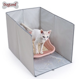 Кошачий туалет, кошачий туалет, переносной кошачий туалет, усиленная перегородка, водонепроницаемая трехсторонняя перегородка, ящик для хранения кошачьего туалета, домашняя кошка