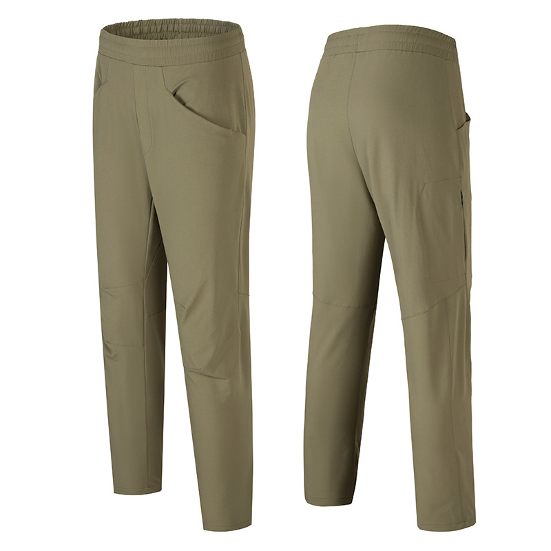 „Freizeit-Strickhose für Herren, gerader Schnitt – Schwarz/Dunkelgrau, schnelltrocknend, lockere Passform, ideal zum Laufen und für Outdoor-Aktivitäten“_voghion.com