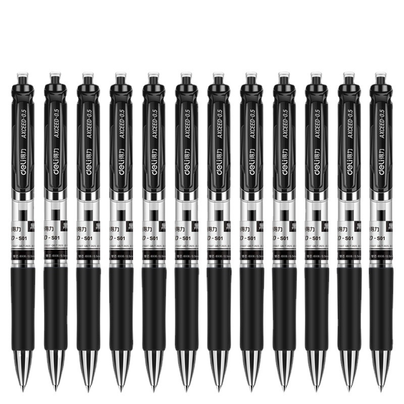 有力S01押し中性ペンS02事務サインペン赤0.7mm先生用水筆黒0.5mm|undefined