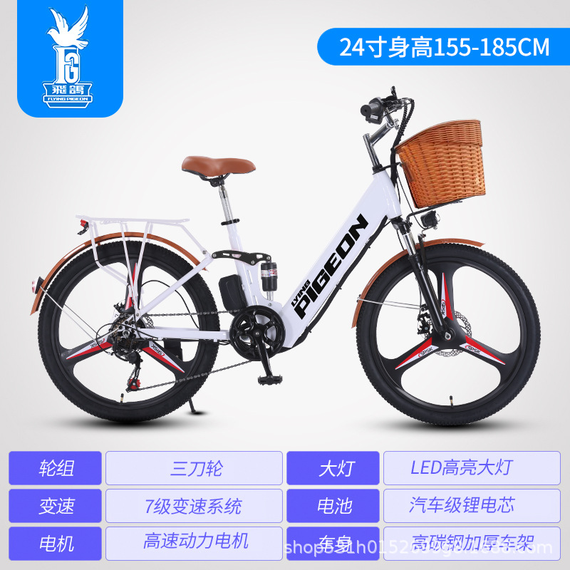 Flying Pigeon Bicicleta asistida eléctrica Bicicleta de montaña con batería de litio de alta resistencia Coche de batería para hombres y mujeres Coche de batería para adultos Motocicleta