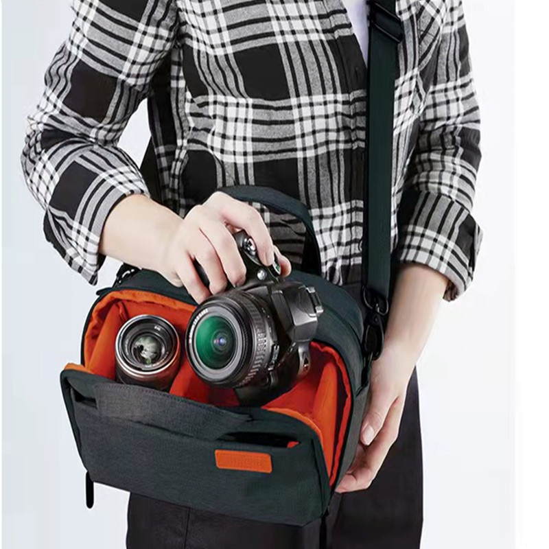 Multi-functional USB Waterproof Rain Cover Wear-resistant Crossbody Shoulder Bag New Style SLR Camera Bag Men's Shoulder Photo Bag
