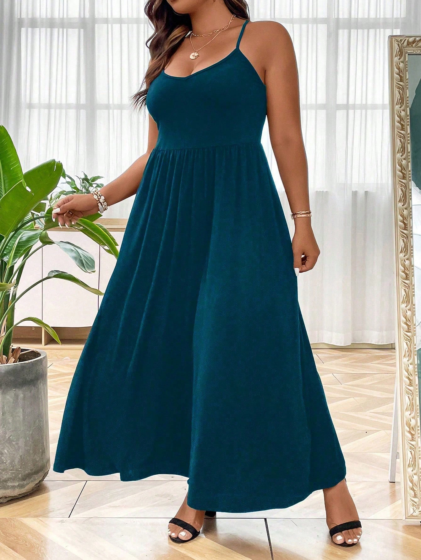 2024 Europa y Estados Unidos transfronterizos nuevo verano Amazon Aliexpress Xiyin Lazada moda casual vestido de cintura alta image 4
