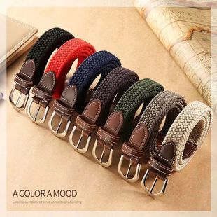 Men's cloth belt, fashionable elastic woven Japanese trousers