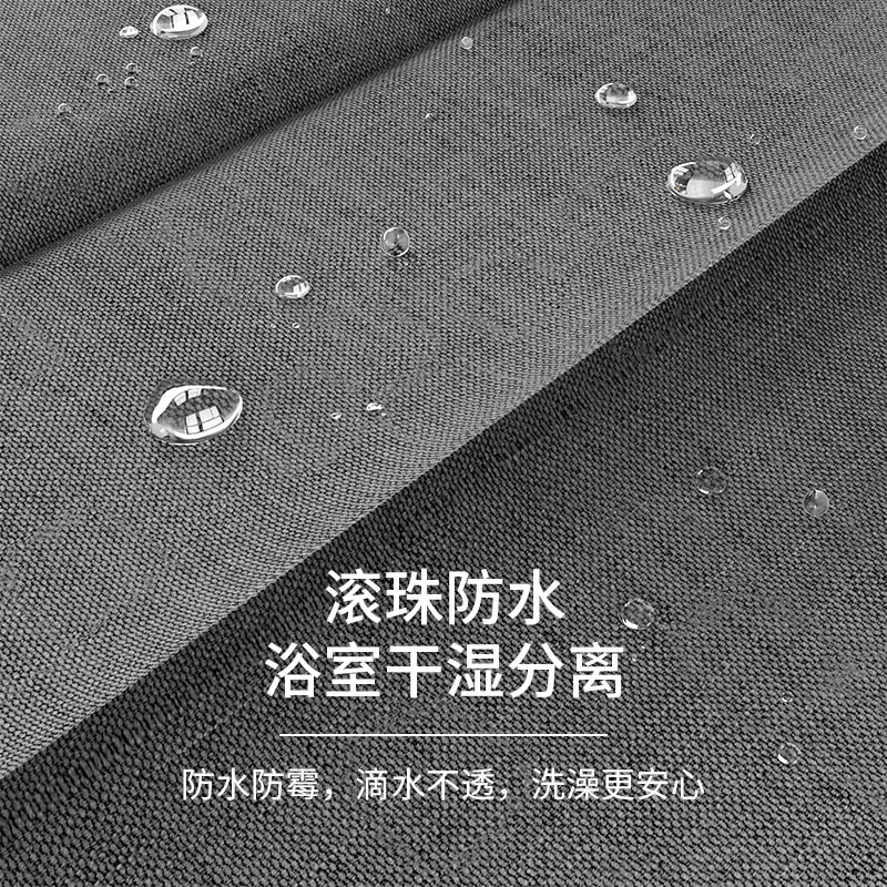 Plegable Cortina de ducha cortina de partición de baño impermeable imitación de lino cortina de baño húmedo y seco separación fabricante