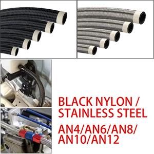 An4/6/8/10/12 Nylon Braided Oil Cooler Hose Car Modification Oil Cooling Pipe Modified Oil Hose