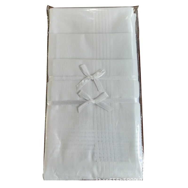 现货40x40cm亚马逊白方巾纯棉男士手帕老式手绢口袋巾涂鸦刺绣DIY