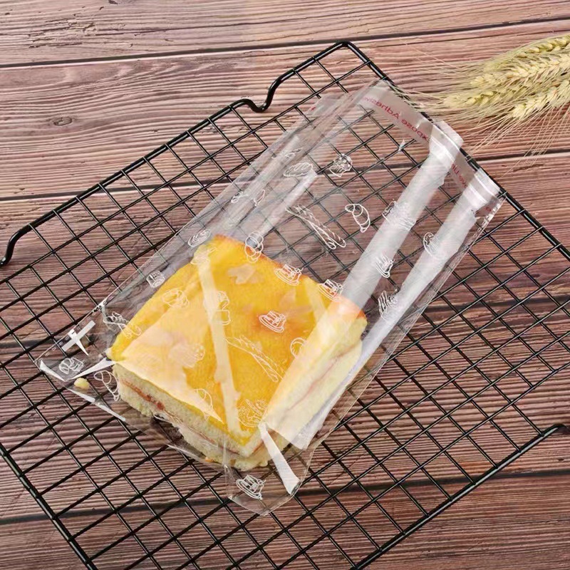 Bread packaging bag self-adhesive donut baked goods cookies biscuits cake toast transparent snack bag ziplock bag