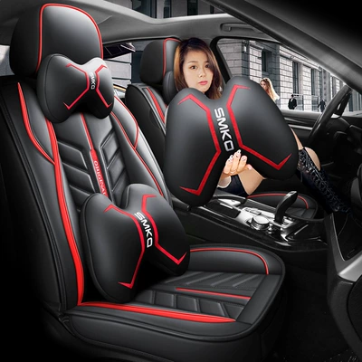New All-Inclusive Full Leather Ice Silk Cartoon Four-Season Universal Car Seat Cushion Cross-Border Amazon Hot Foreign Trade Batch