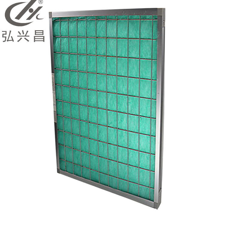 直供 单面护网中效过滤器 可清洗板式过滤器 龙骨架绿白棉滤网