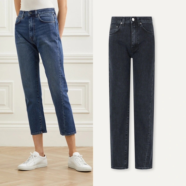 New Celebrity-Style Tt Slimming Loose Jeans for Petite Women, Boyfriend Pants with Twisted Seams, Cropped Jeans for Women