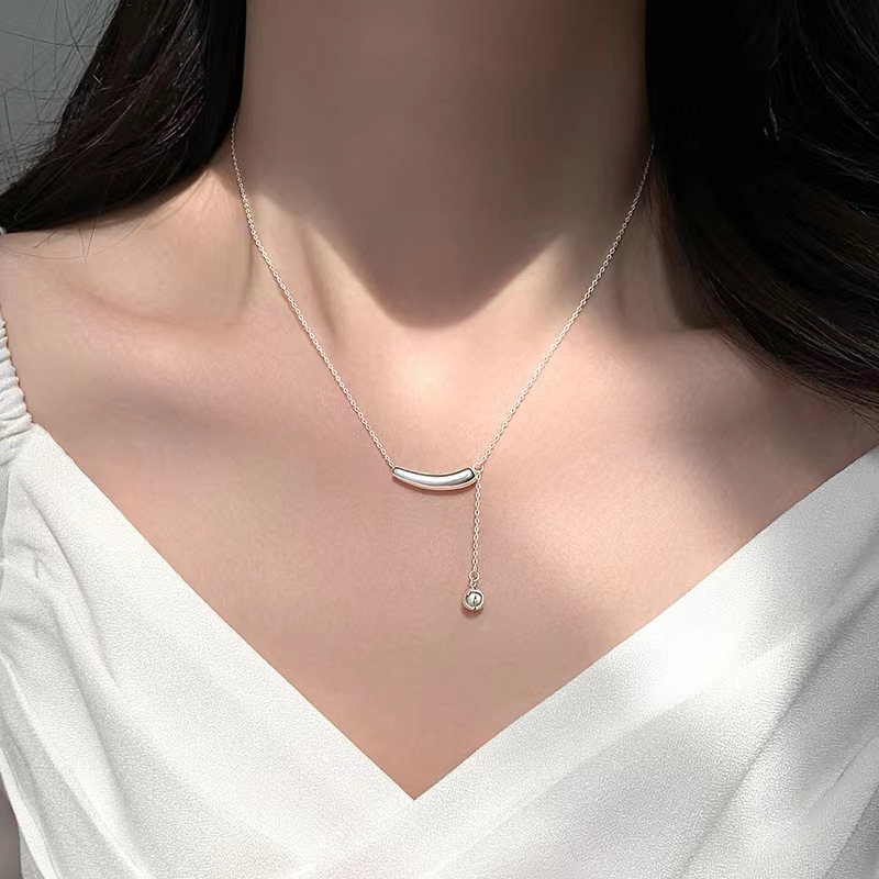 Holiday, Daily Occasion Titanium Steel Material Solid Color Pattern Wholesale Jewelry Casual Simple Style Solid Color Titanium Steel Polishing Necklace