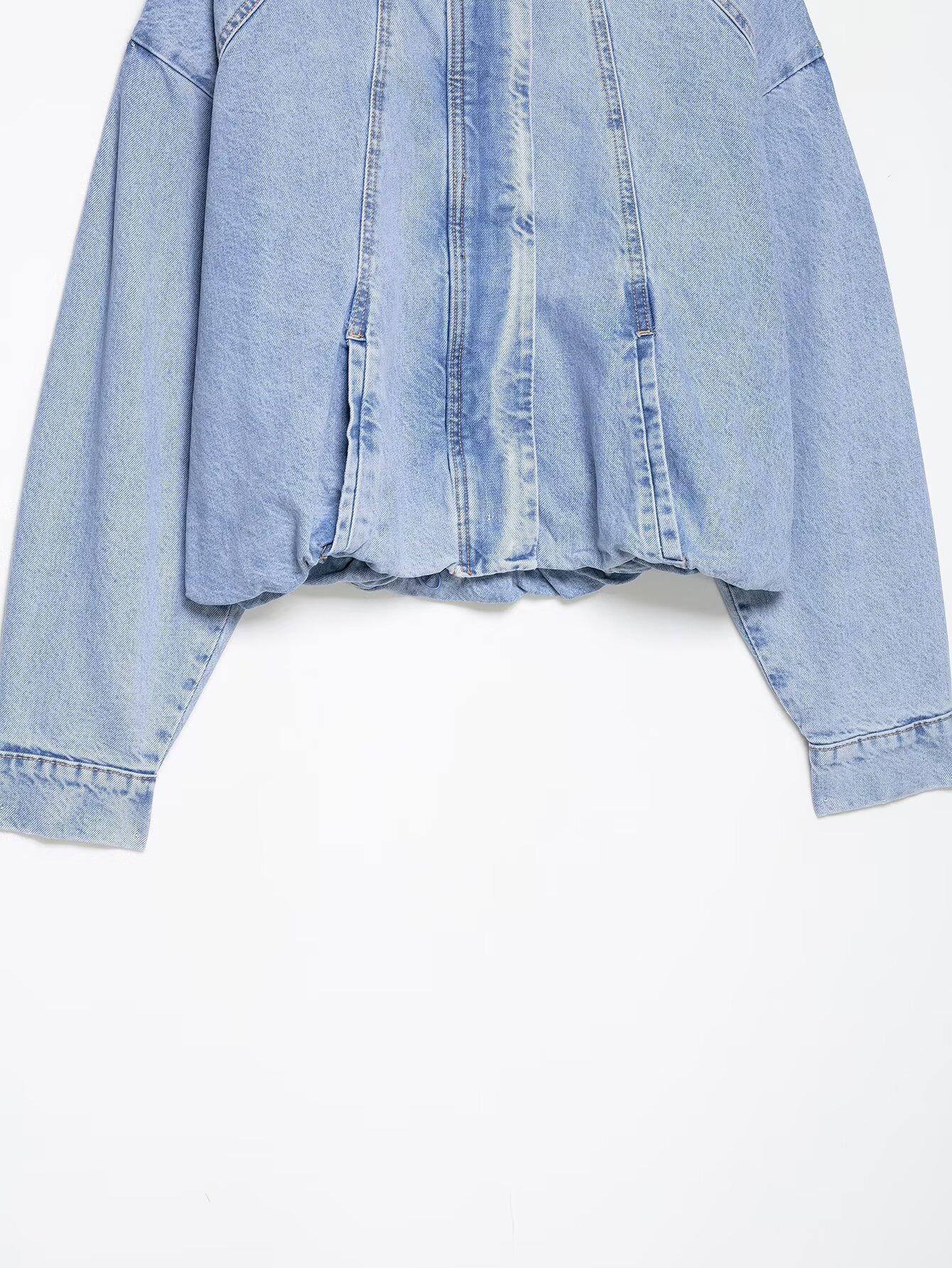 Women's High Neck Denim Jacket Long Sleeved American Street Style Versatile Wholesale Clothing for Autumn Winter New Arrivals_mkmklike.com