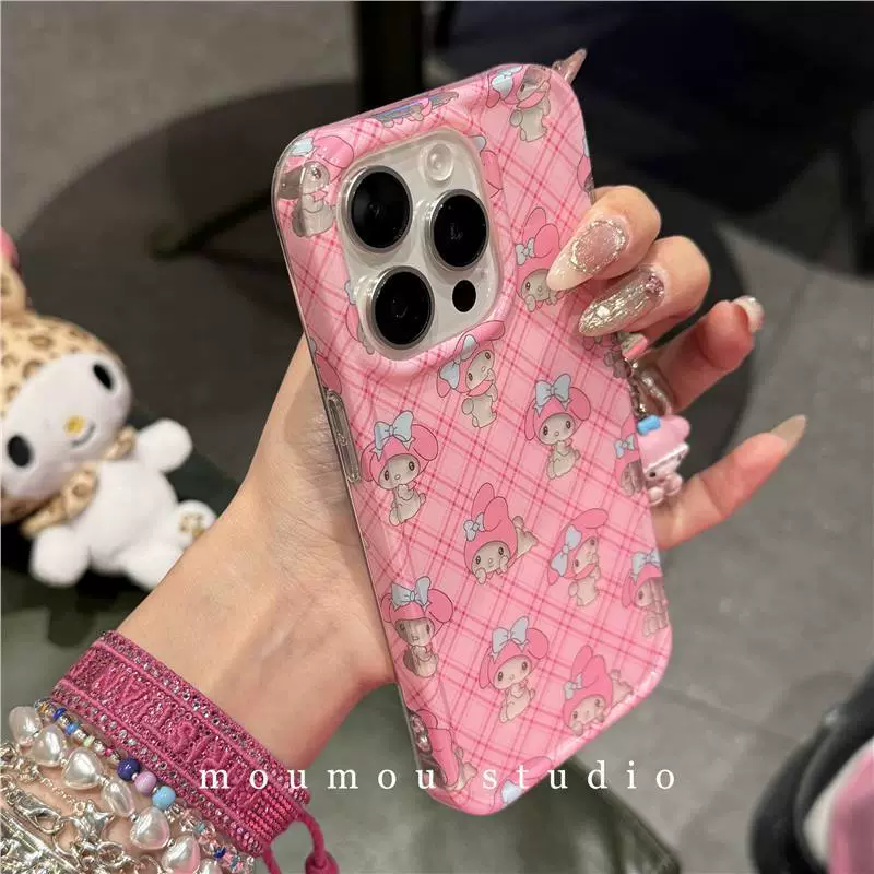 Apple, милый совместимый кролик, чехол для телефона, мультфильм iPhone 15, iPhone, 16promax