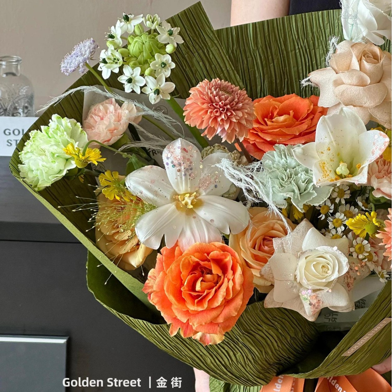 Papel de textura plegado buquete de papel de embalaje florista materiales materiales de embalaje floral hechos a mano papel de envoltura de flores