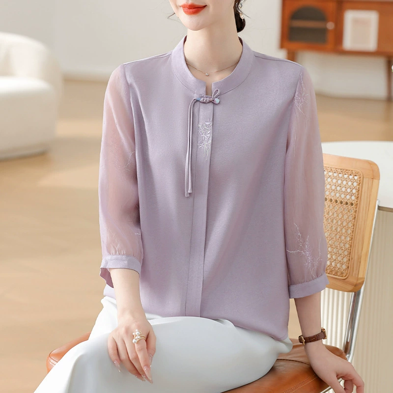 Мама летняя новая футболка в китайском стиле